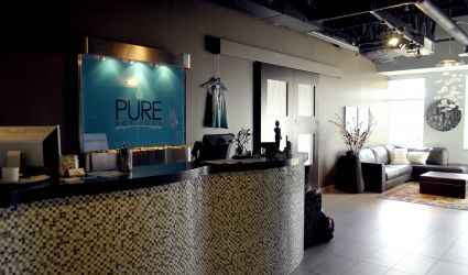 Reception & foyer entrance. Beautiful Yoga Studio in the SW of Calgary. YYC. Hot Yoga. Great deals, awesome community, events, workshops, yoga retreats.